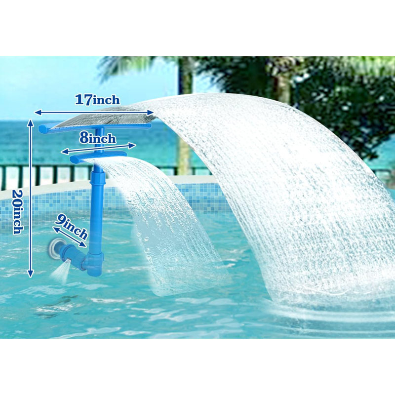 DAZZLEEX Poolbrunnen Dual Jet - Verstellbarer Wasserfall Sprinkler Für Pool & Garten